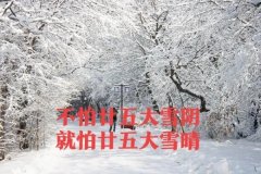 大雪将至老话：“不怕大雪下雪就怕好天”为啥
